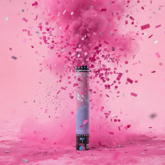 Gender Reveal Powder Cannons + Confetti