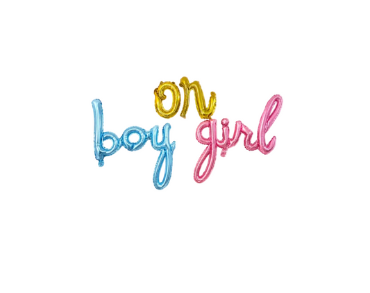 Gender Reveal Boy or Girl Balloon Set