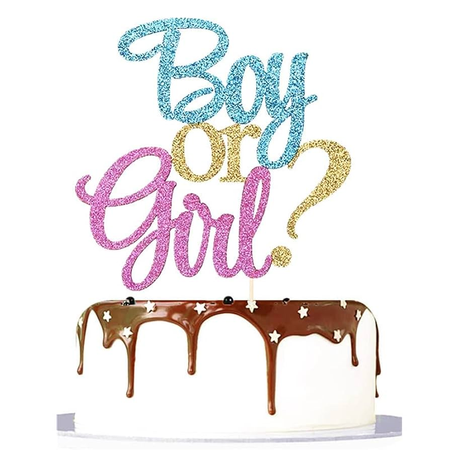 Gender Reveal Delicious Cake Topper