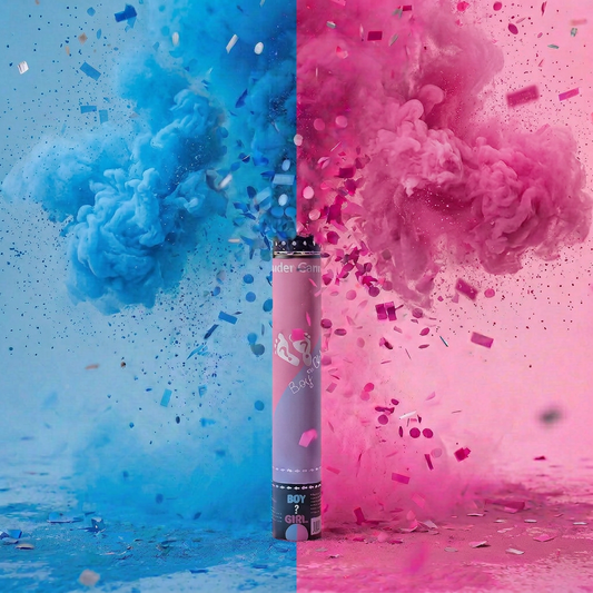 Gender Reveal Powder + Confetti Cannons